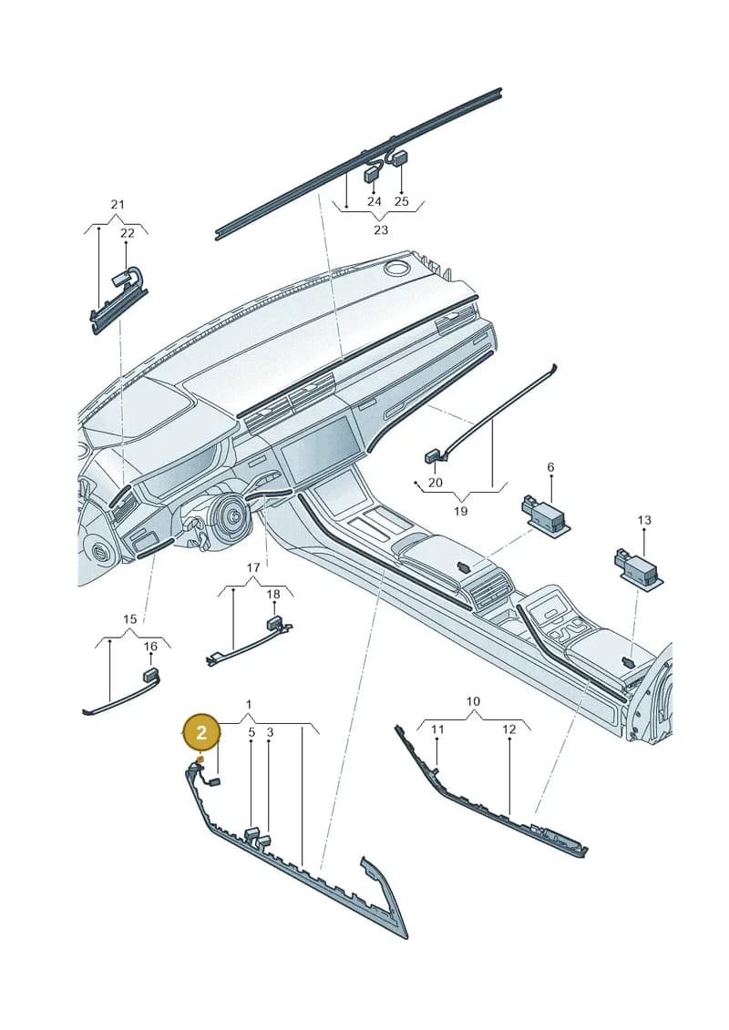 4N0947355AC — Audi A8 (2017-2025) diagram 838947120, position 2