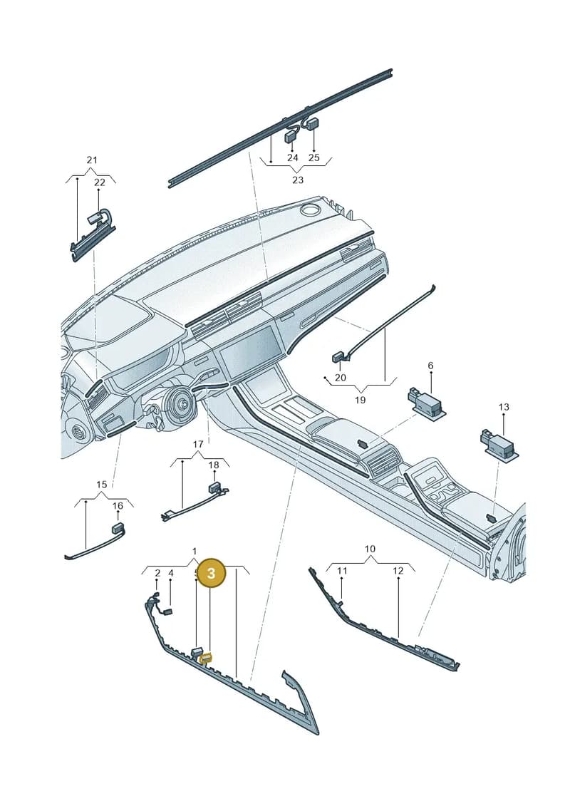 4N0947355AD — Audi A8 (2017-2025) diagram 838947120, position 3