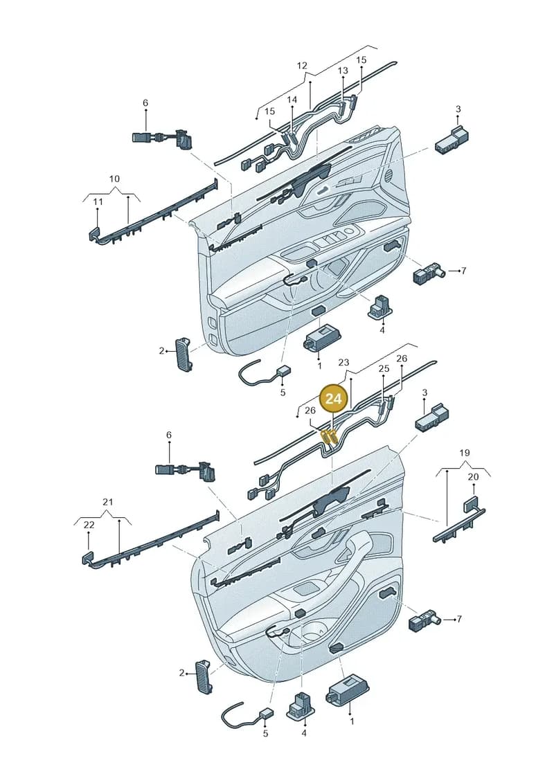 4N0947355J — Audi A8 (2017-2025) diagram 838947140, position 24