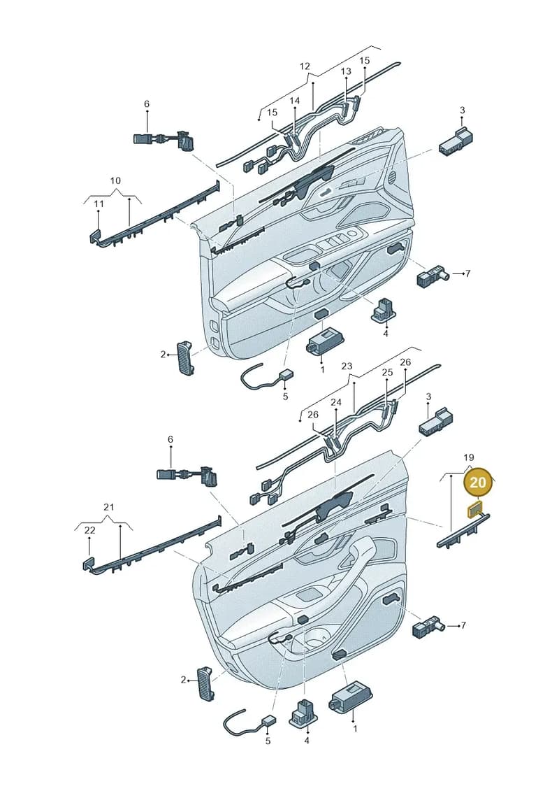 4N0947355N — Audi A8 (2017-2025) diagram 838947140, position 20