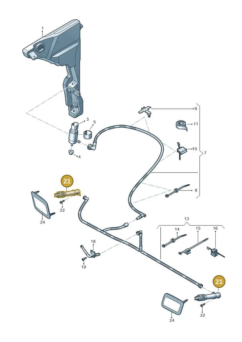4N0955101D — Audi A8 (2017-2025) diagram 838955300, position 21