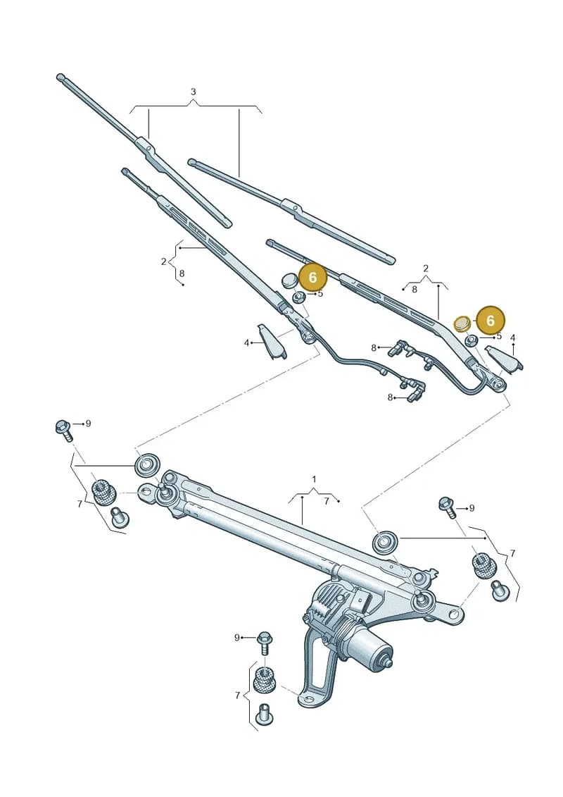 4N0955235 — Audi RS6 Avant (2019-2025) diagram 838955050, position 6