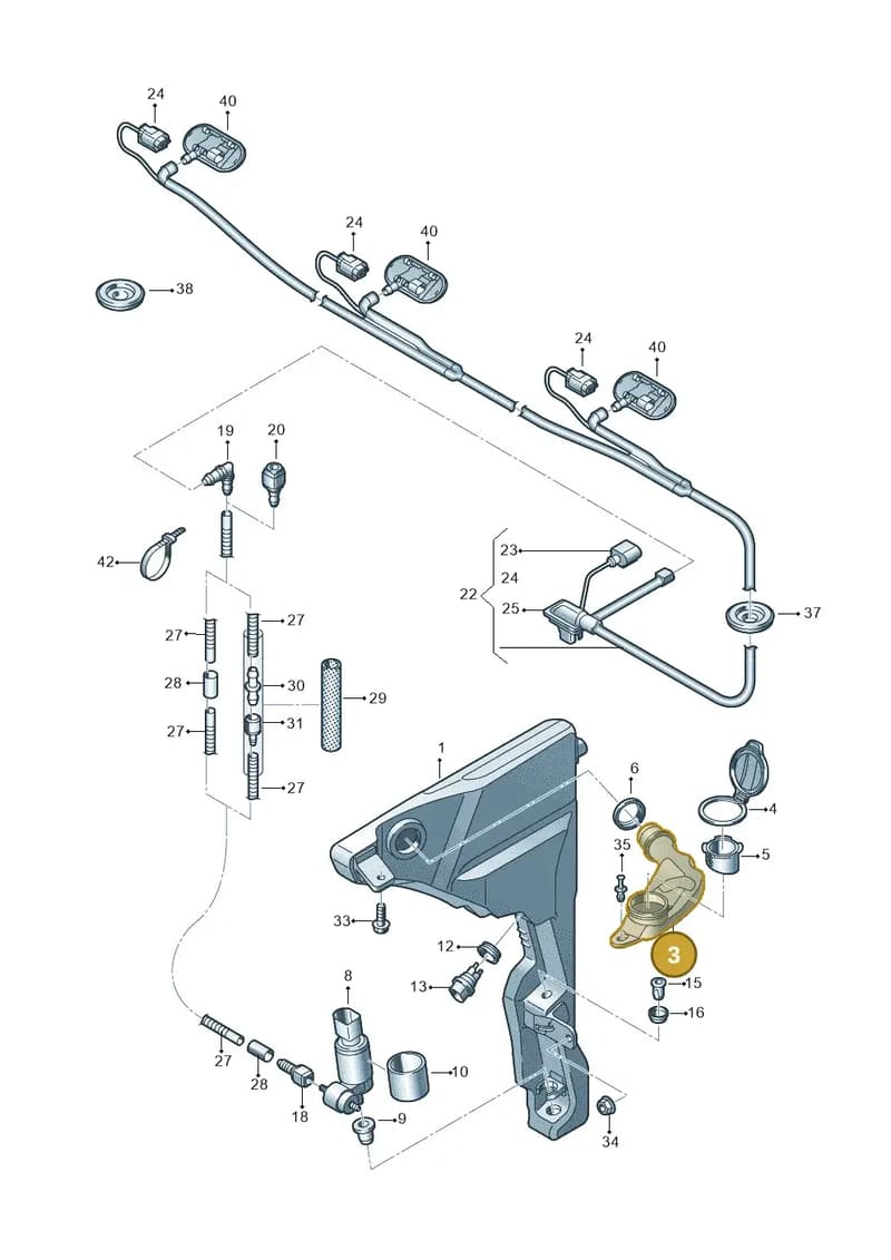 4N0955463 — Audi A8 (2017-2025) diagram 838955012, position 3