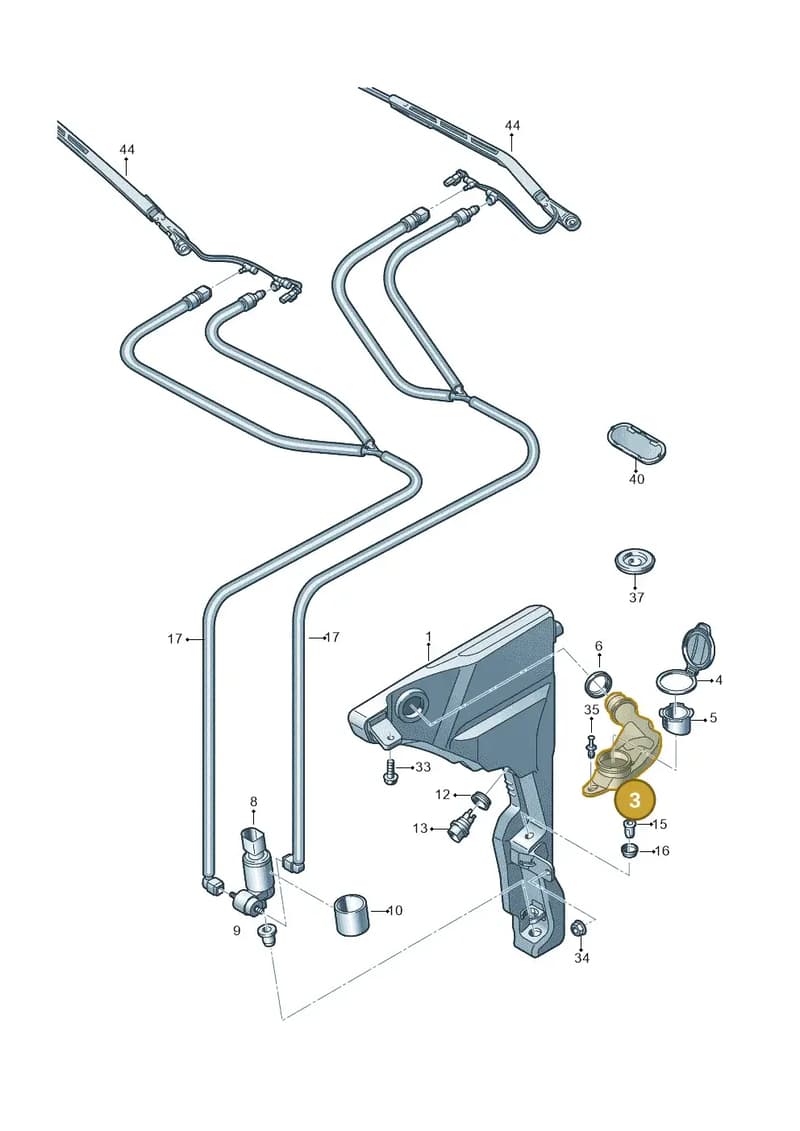4N0955463 — Audi A8 (2017-2025) diagram 838955150, position 3