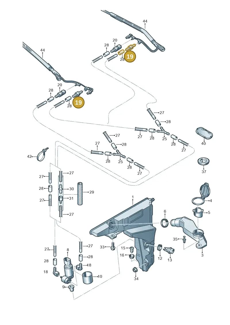 4N0955481 — Audi RS6 Avant (2019-2025) diagram 435955150, position 19