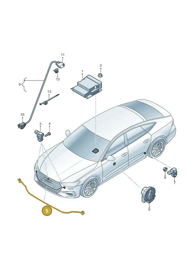 4N0959121H — Audi RS7 Sportback (2019-2025) diagram 435959300, position 5