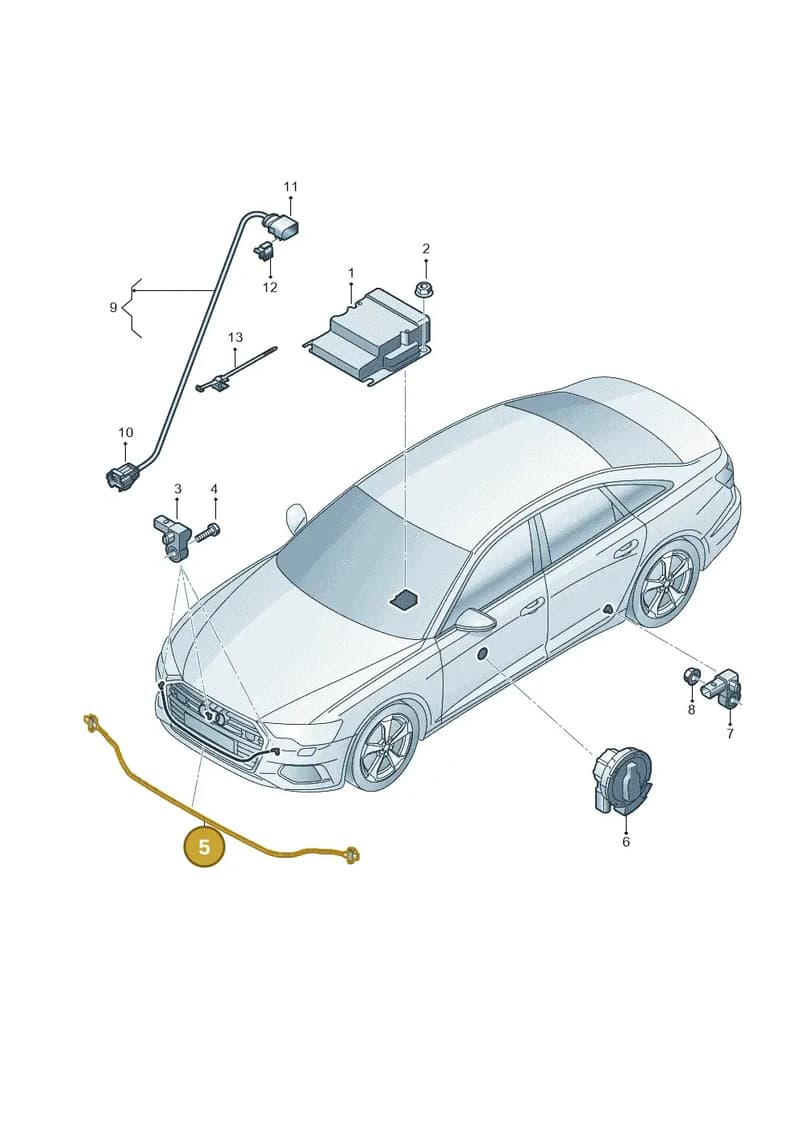 4N0959121H — Audi RS6 Avant (2019-2025) diagram 430959300, position 5
