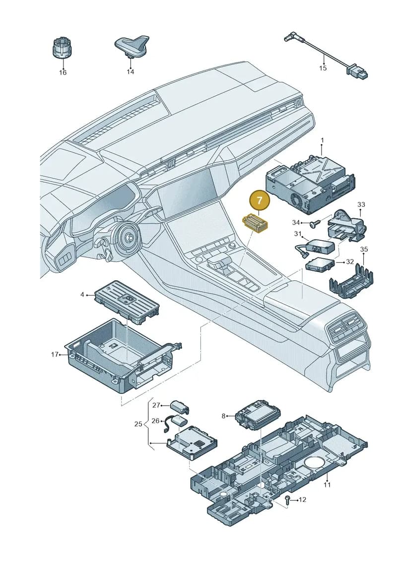 4N0959428C — Audi RS7 Sportback (2019-2025) diagram 435035550, position 7