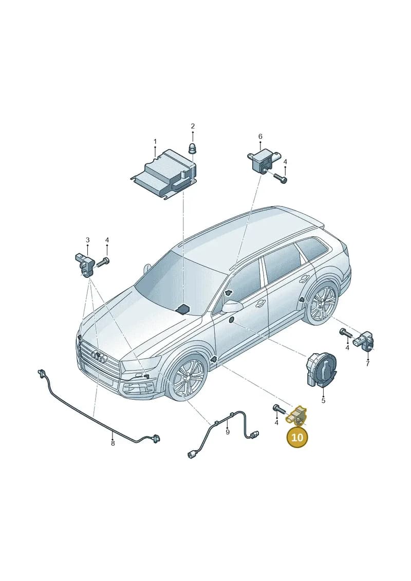 4N0959651E — Audi Q7 (2015-2025) diagram 859959300, position 10
