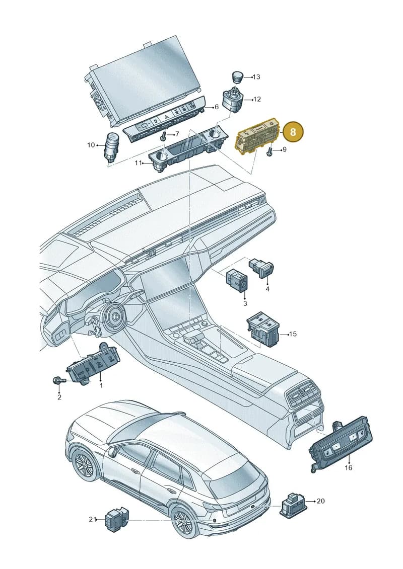 4N0959673H — Audi Q8 e-tron (2018-2025) diagram 586941500, position 8