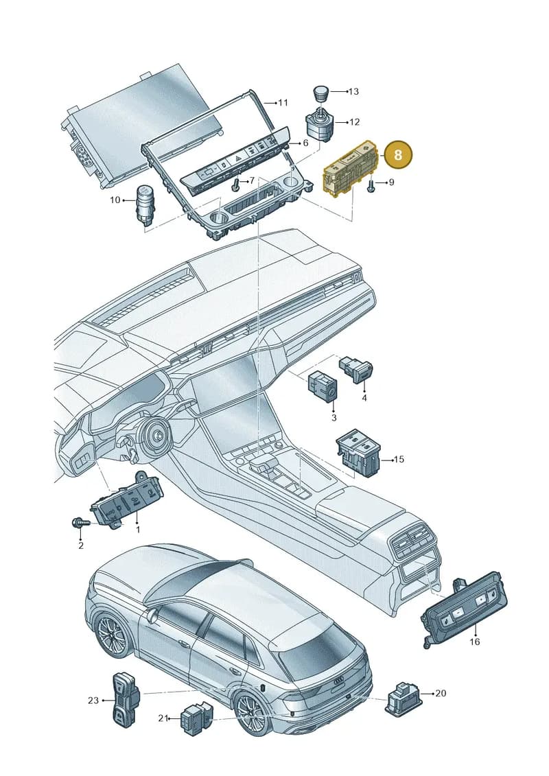 4N0959673 — Audi Q8 (2018-2025) diagram 429941050, position 8
