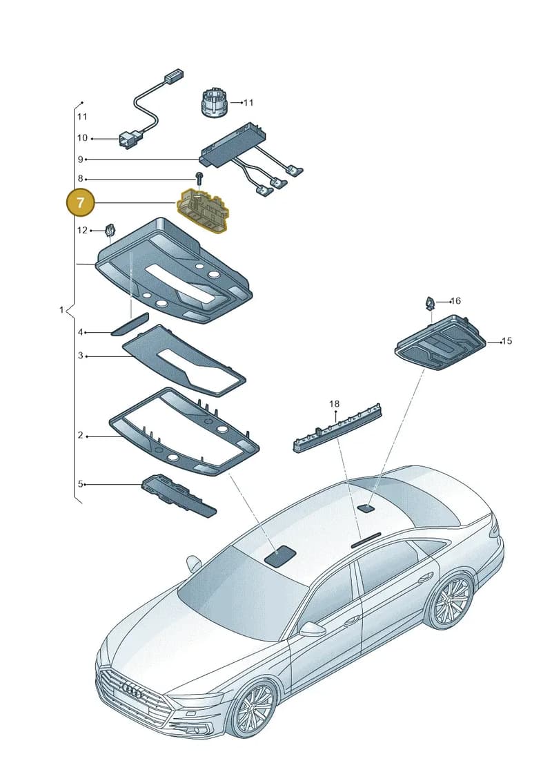 4N0959728A6PS — Audi A8 (2017-2025) diagram 838947000, position 7
