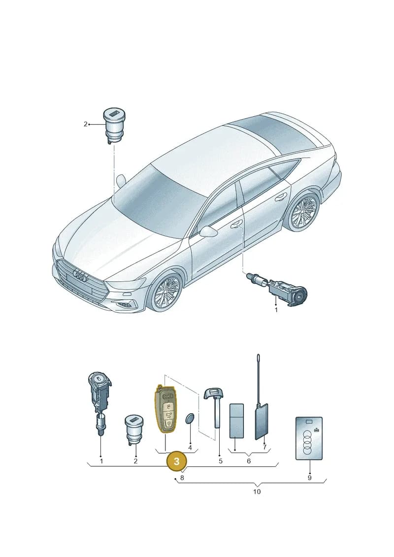 4N0959754BEROH — Audi RS7 Sportback (2019-2025) diagram 538837010, position 3