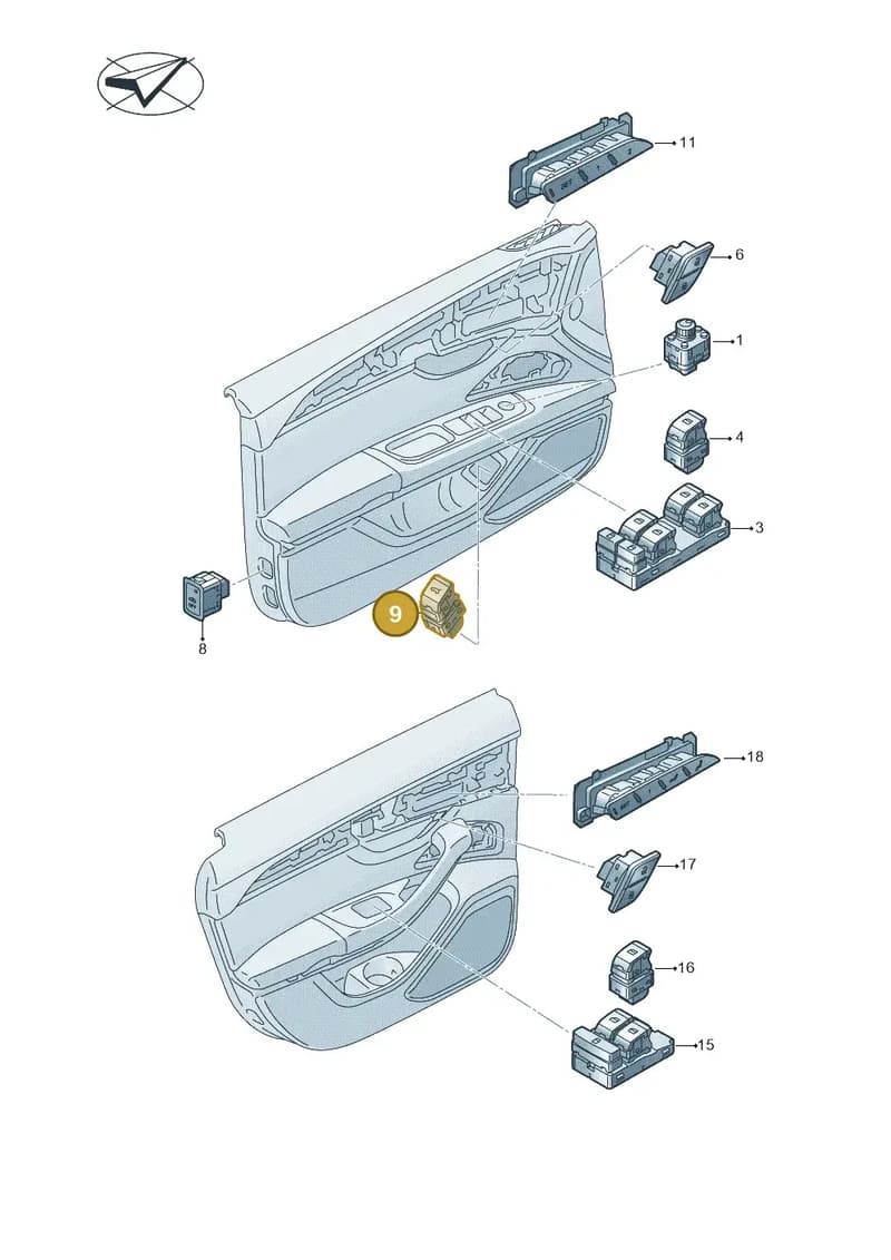 4N0959831 — Audi A8 (2017-2025) diagram 838959000, position 9