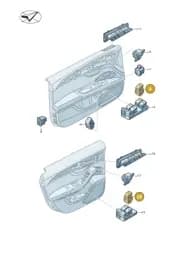 4N0959855A Audi Switch for Electric Window Regulator