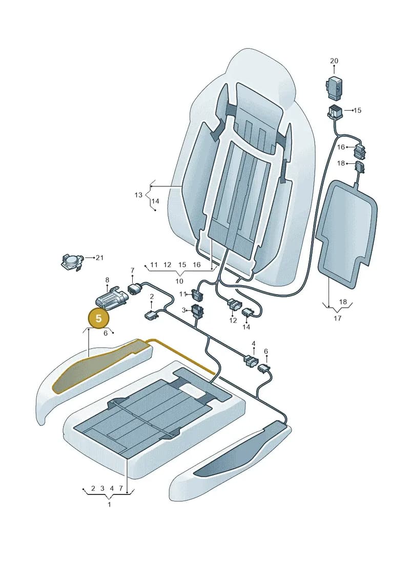 4N0963551A — Audi A8 (2017-2025) diagram 838963040, position 5