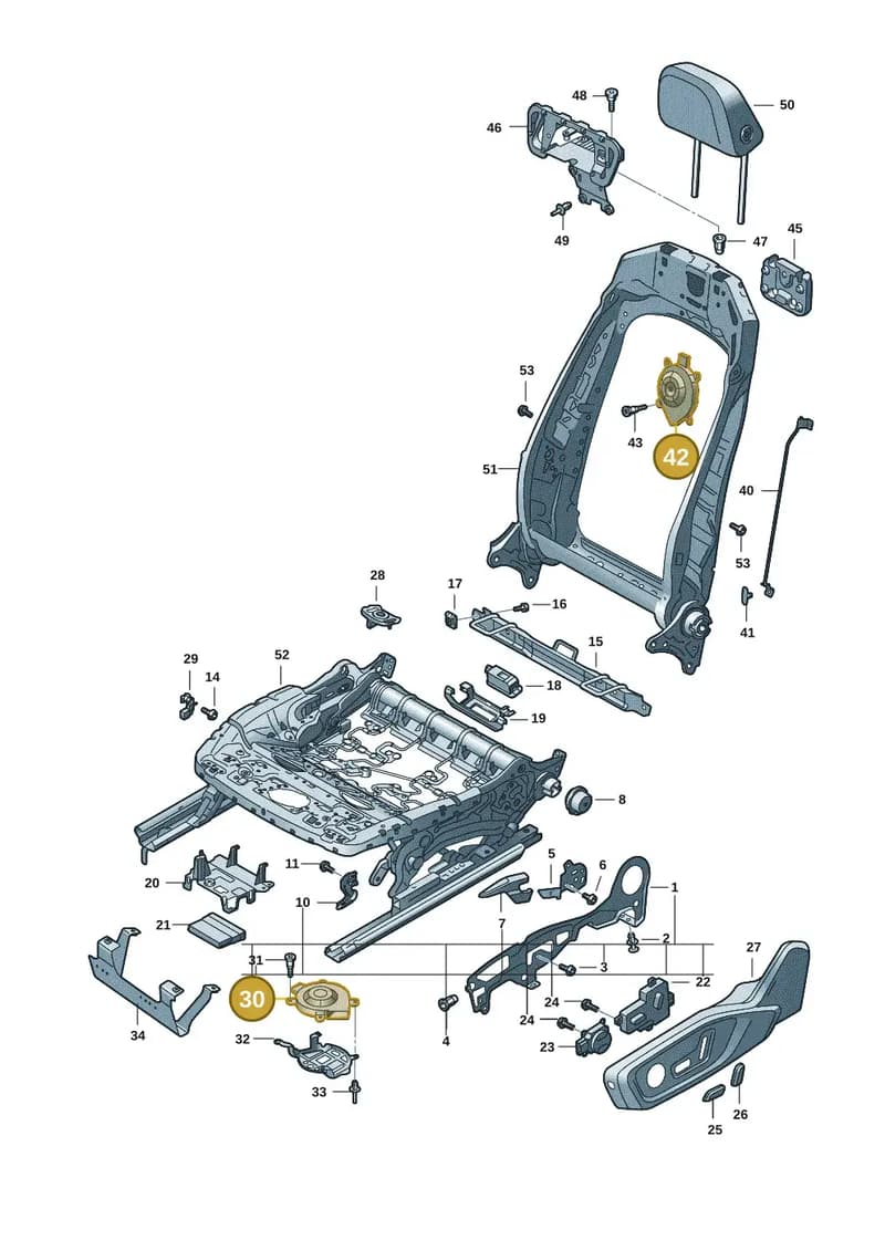 4N0963575G — Audi A5 Limousine (2024-2025) diagram 8wk881300, position 30+42