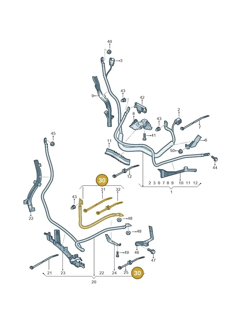 4N0971238 — Audi A8 (2017-2025) diagram 838972050, position 30