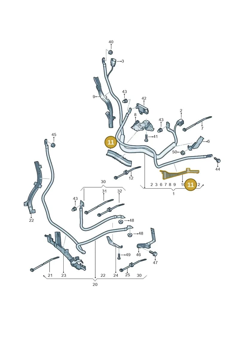 4N0971341AF — Audi A8 (2017-2025) diagram 838972050, position 11
