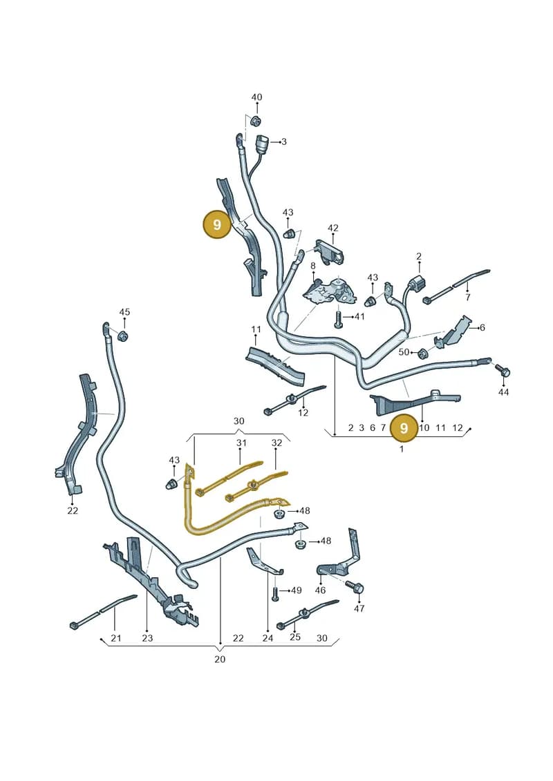 4N0971341N — Audi A8 (2017-2025) diagram 838972050, position 9