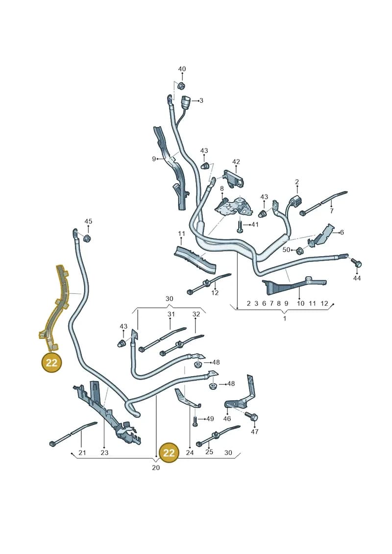 4N0971341S — Audi A8 (2017-2025) diagram 838972050, position 22