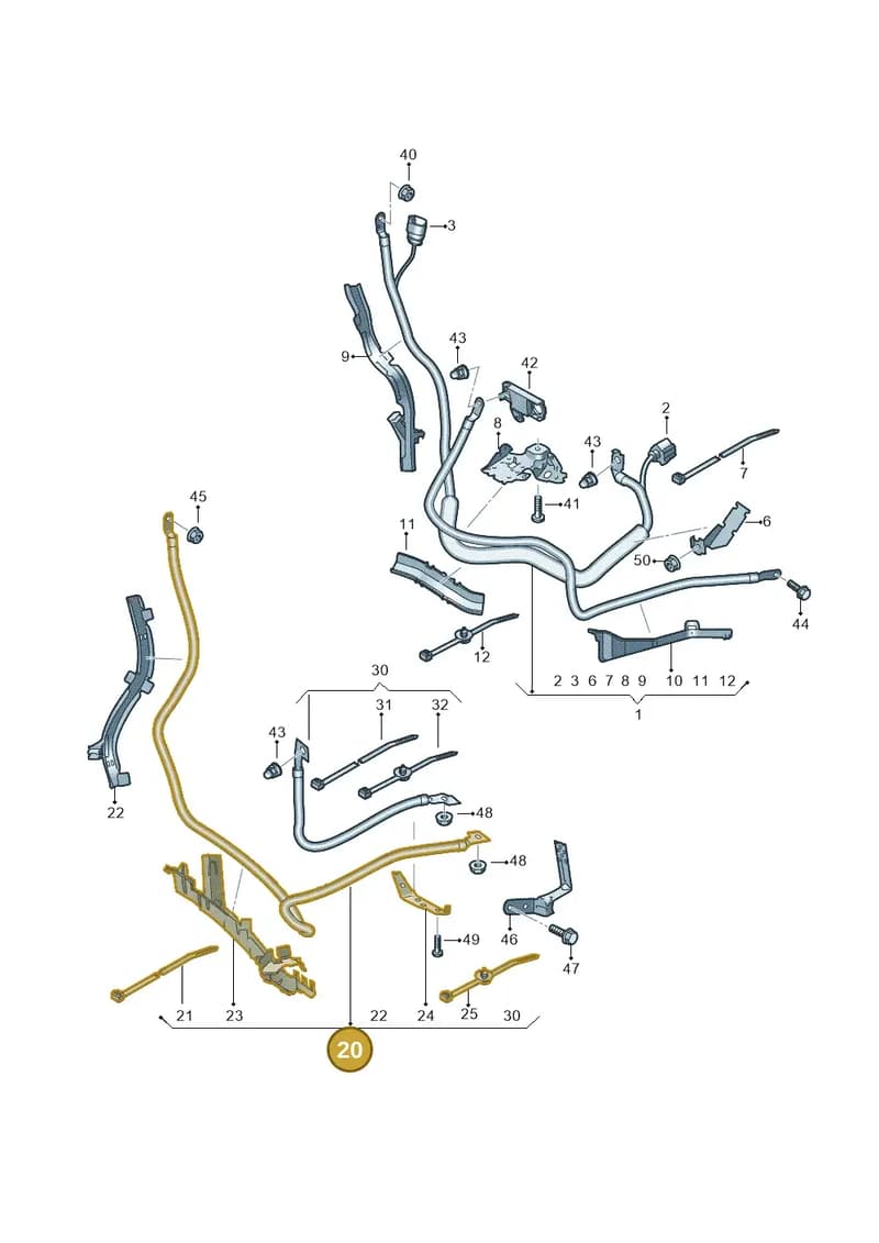 4N0971349C — Audi A8 (2017-2025) diagram 838972050, position 20
