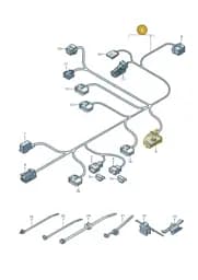 4N0971366EM Audi Seat Frame Wiring Harness