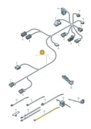 4N0971392CE Audi Seat Frame Wiring Harness