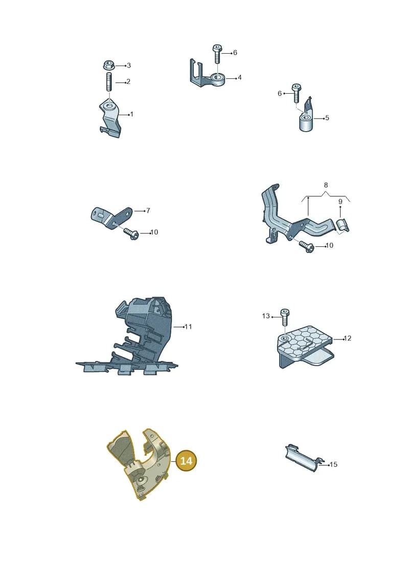 4N0971458B — Audi A8 (2017-2025) diagram 838971040, position 14
