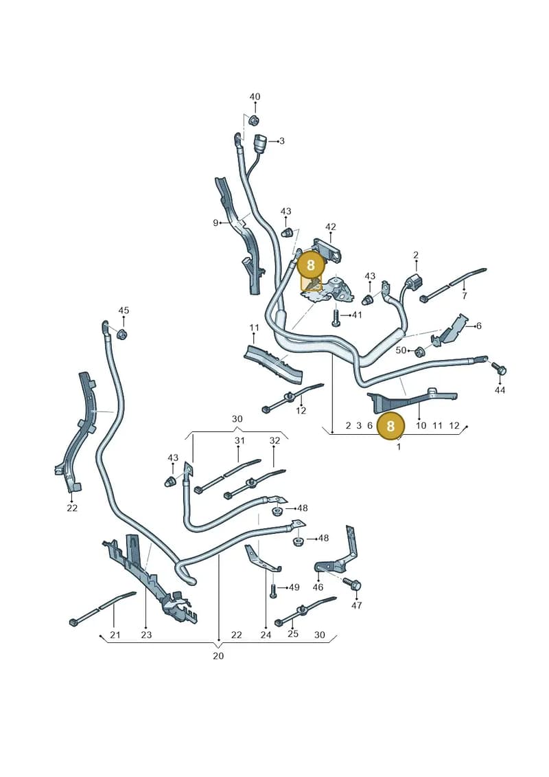 4N0971502K — Audi A8 (2017-2025) diagram 838972050, position 8