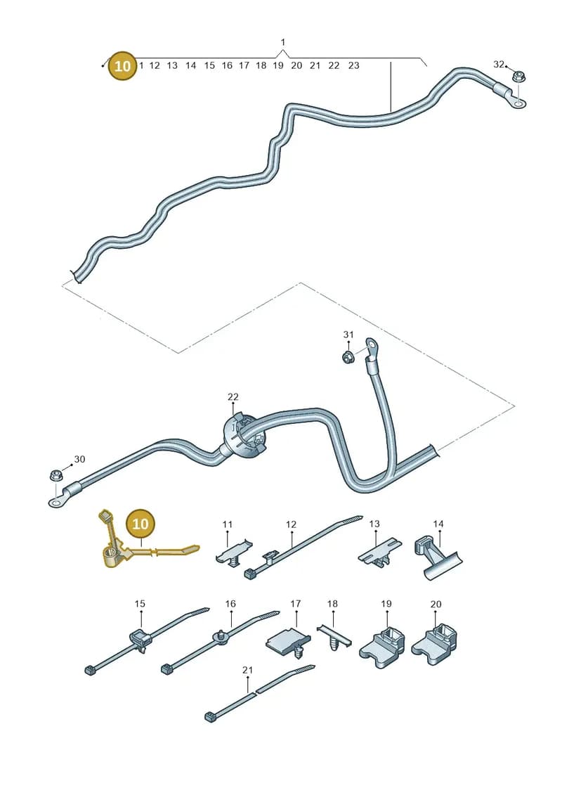 4N0971502R — Audi A6 (2018-2025) diagram 430972004, position 10
