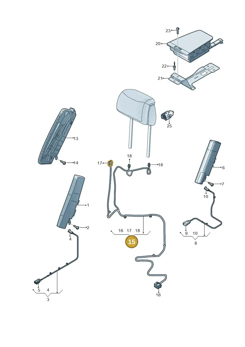4N0971553N — Audi A8 (2017-2025) diagram 838880020, position 15