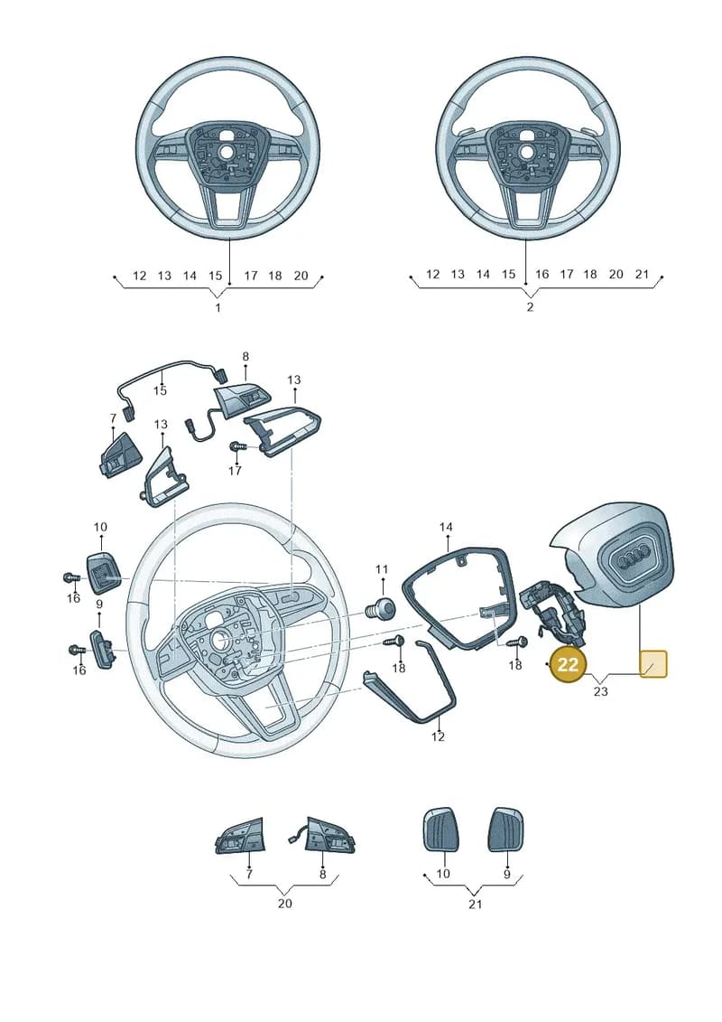 4N0971589 — Audi A6 (2018-2025) diagram 435419100, position 22