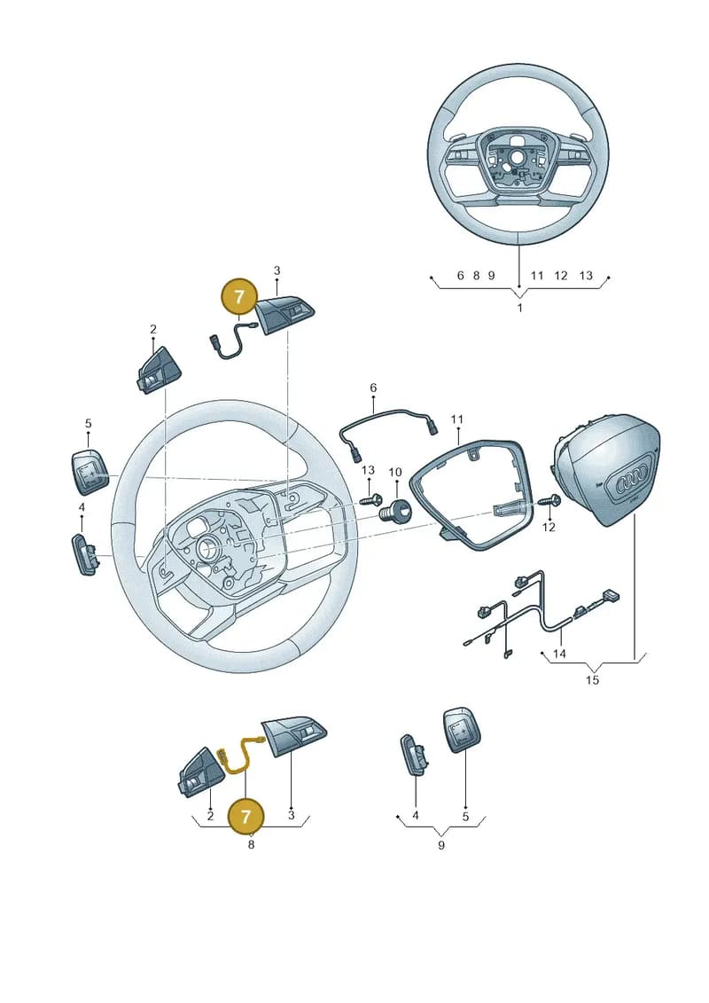 4N0971589C — Audi A6 (2018-2025) diagram 586419000, position 7
