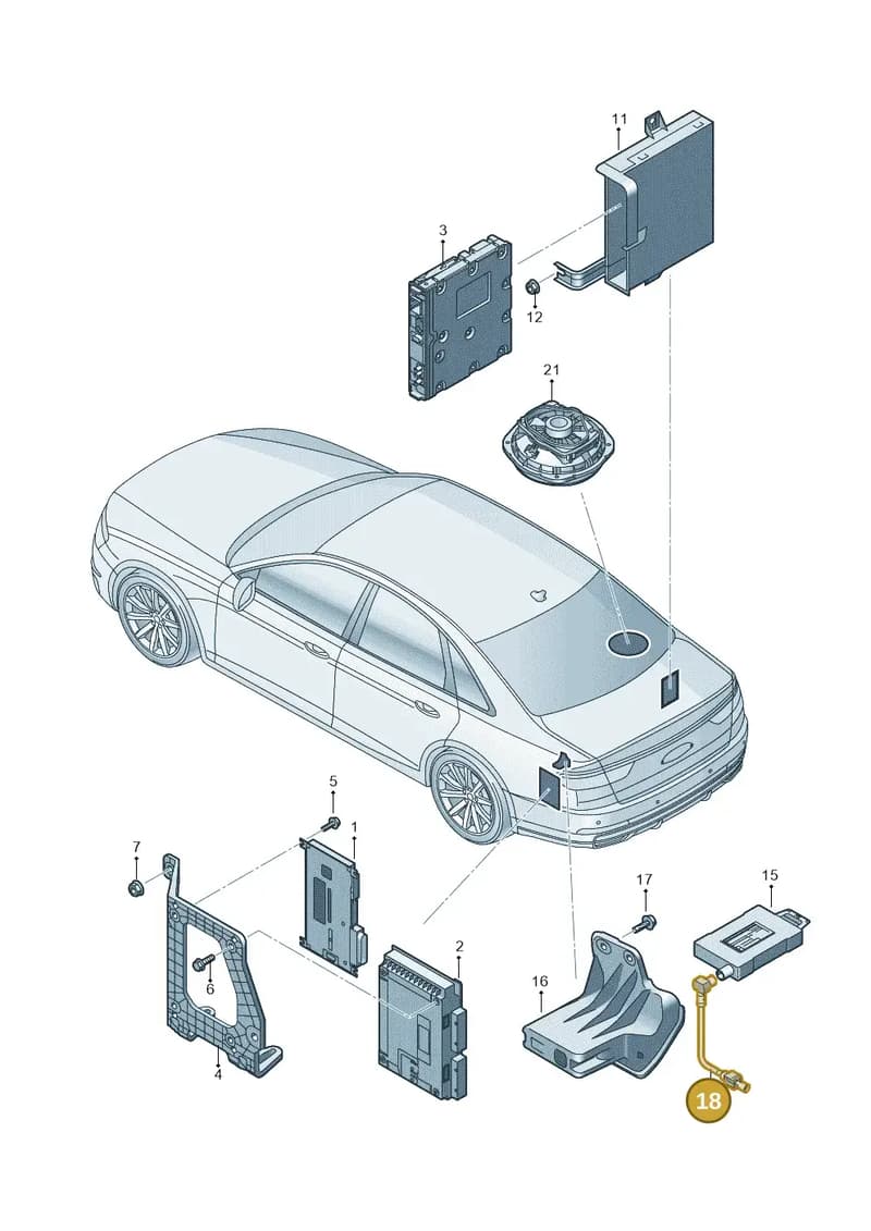 4N0971742 — Audi A8 (2017-2025) diagram 838035400, position 18
