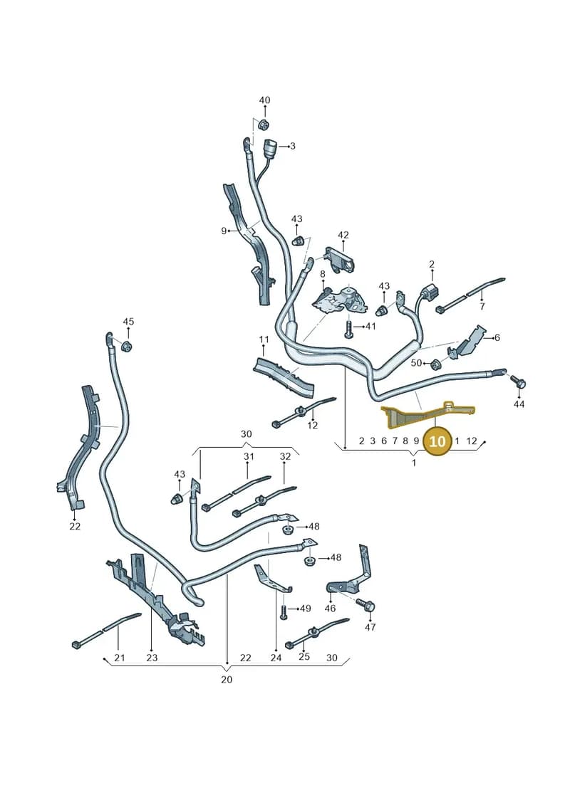 4N0971824K — Audi A8 (2017-2025) diagram 838972050, position 10