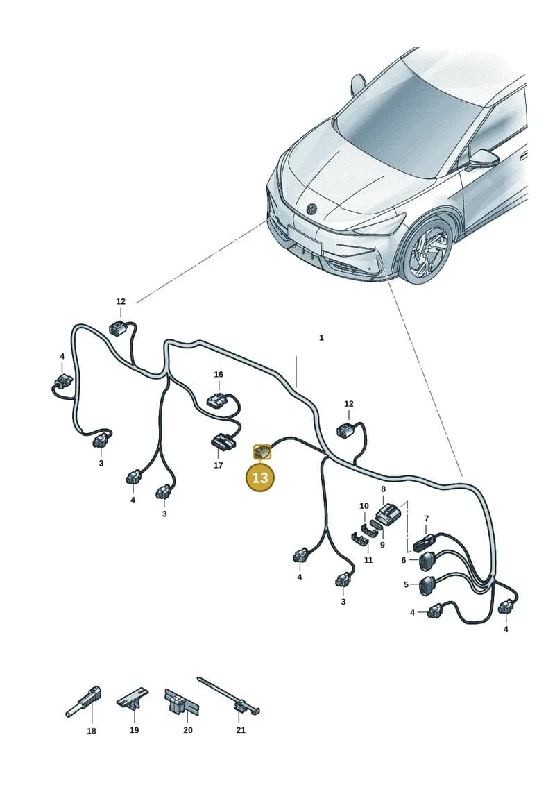 4N0973323B — Volkswagen ID.UNYX (2024-) diagram 11h971000, position 13