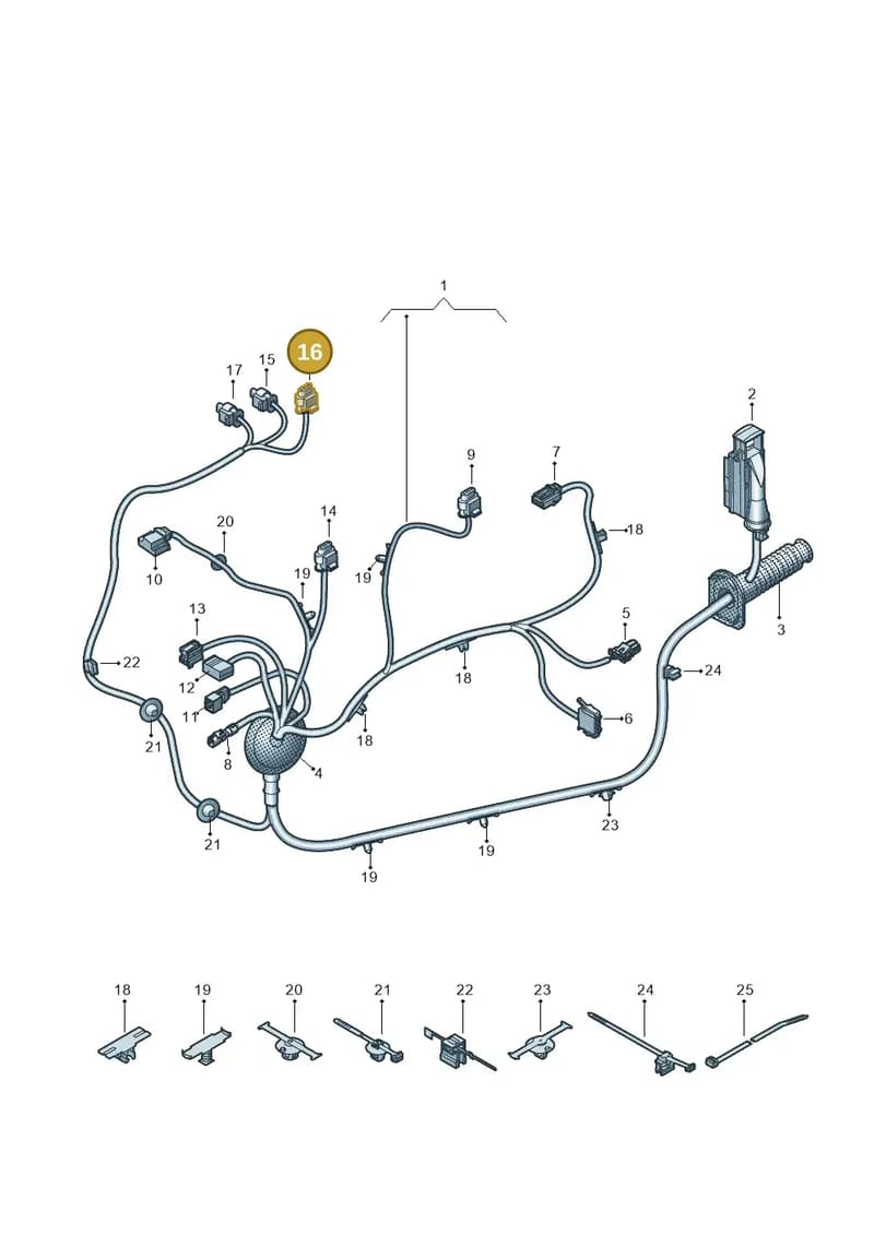 4N0973714A — Audi RS6 Avant (2019-2025) diagram 435972330, position 16
