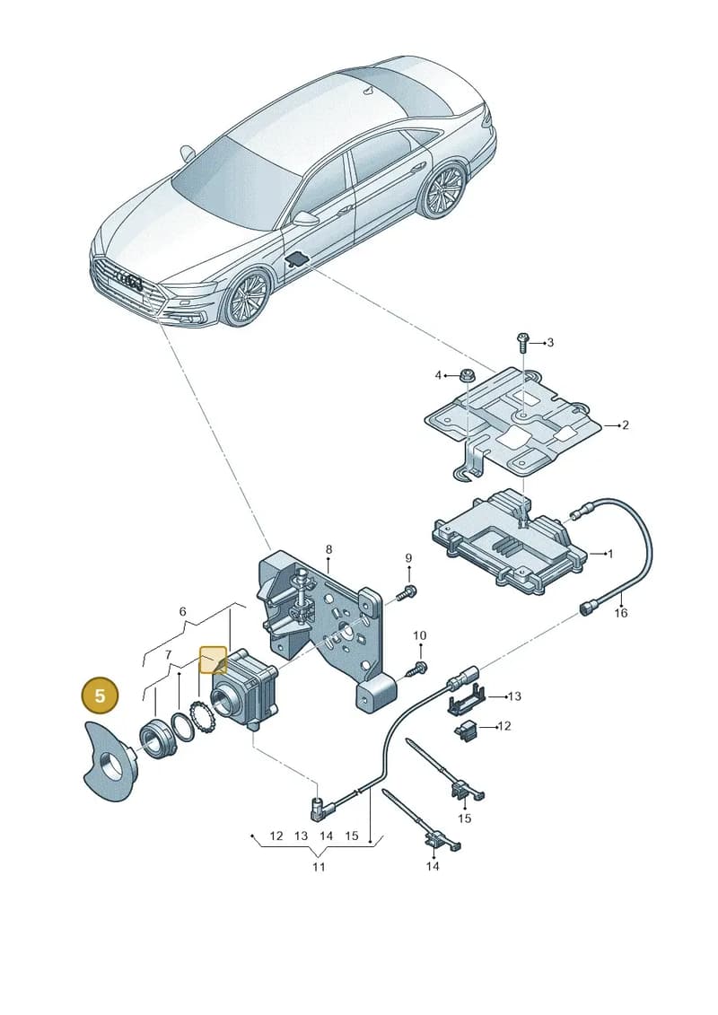 4N0980295 — Audi A8 (2017-2025) diagram 838907400, position 5
