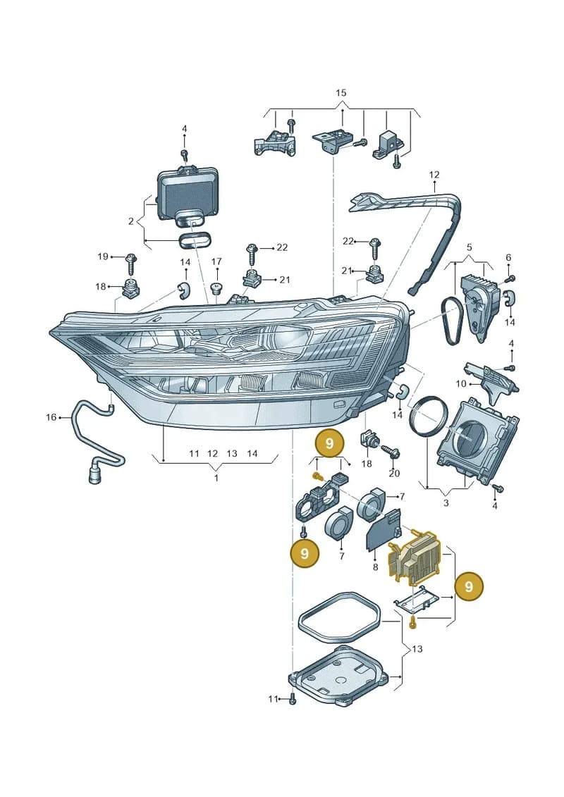 4N0998053 — Audi A8 (2017-2025) diagram 838941100, position 9