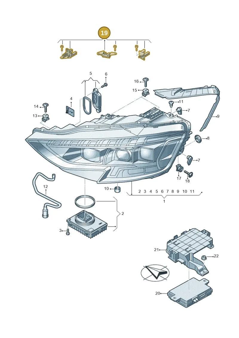 4N0998121B — Audi A8 (2017-2025) diagram 838941020, position 19