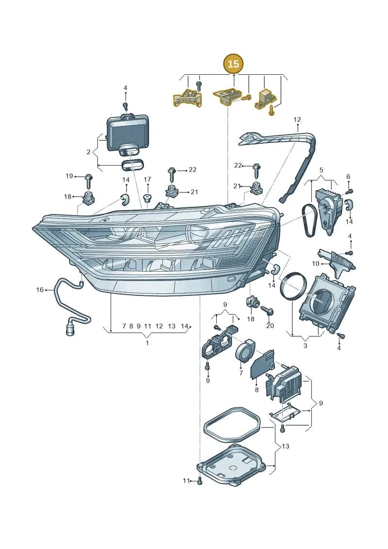 4N0998122A — Audi A8 (2017-2025) diagram 838941070, position 15