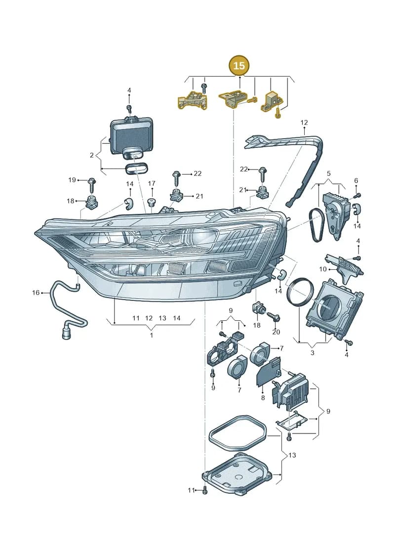 4N0998122A — Audi A8 (2017-2025) diagram 838941100, position 15