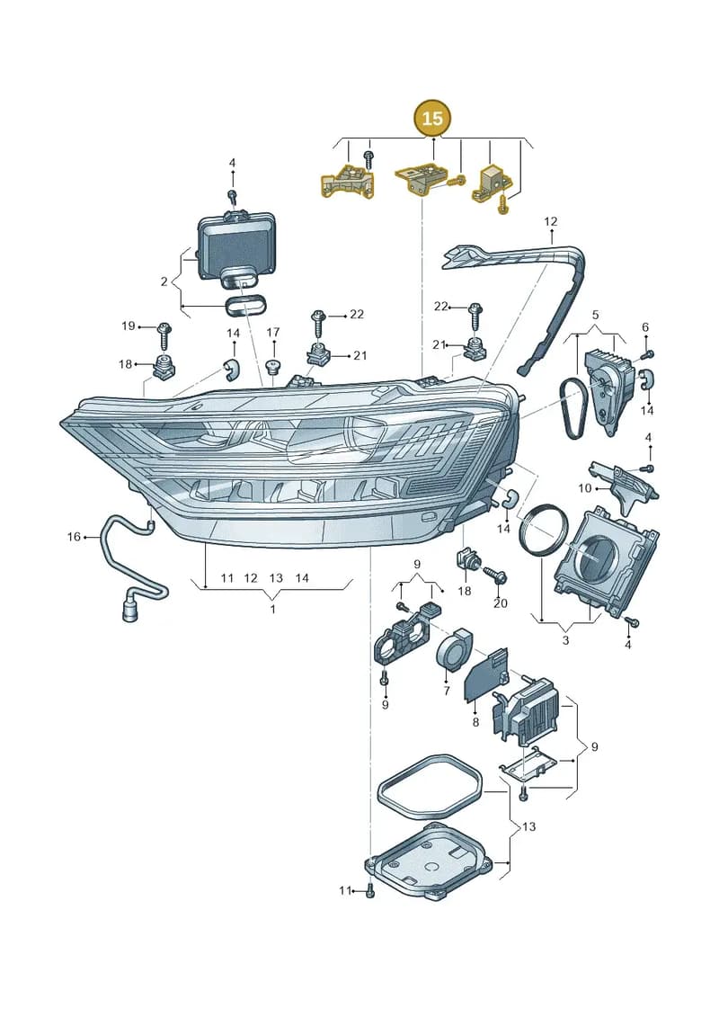 4N0998122A — Audi A8 (2017-2025) diagram 838941050, position 15