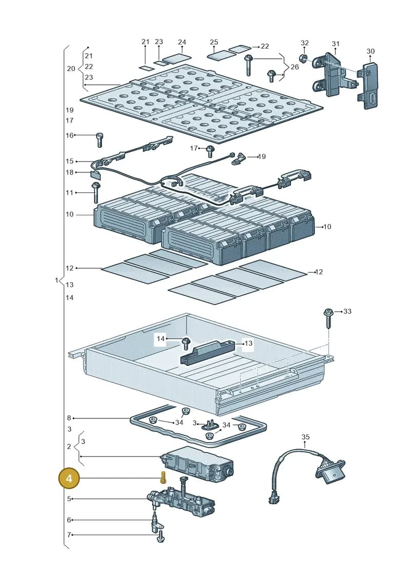 4N0998183 — Audi A6 (2018-2025) diagram 838915500, position 4
