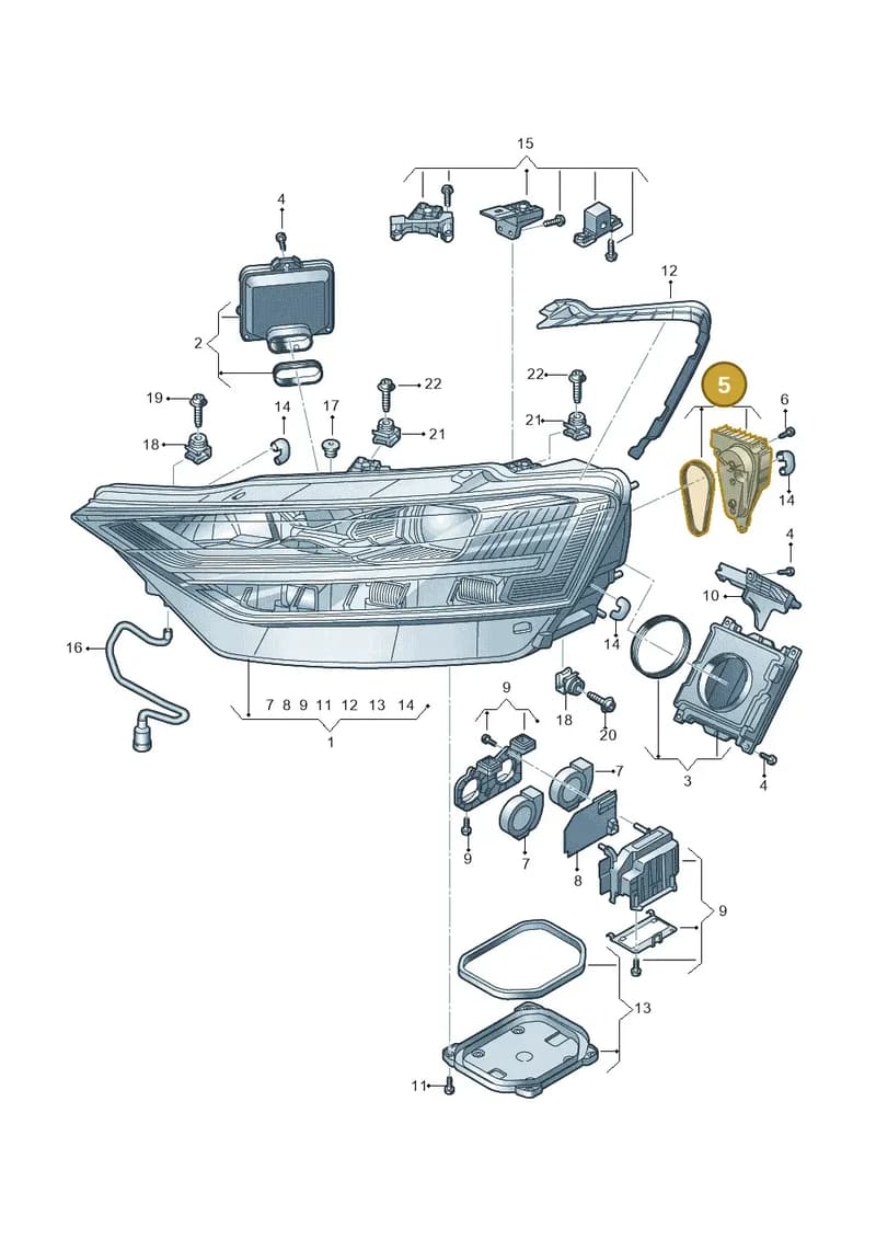 4N0998473C — Audi A8 (2017-2025) diagram 838941130, position 5