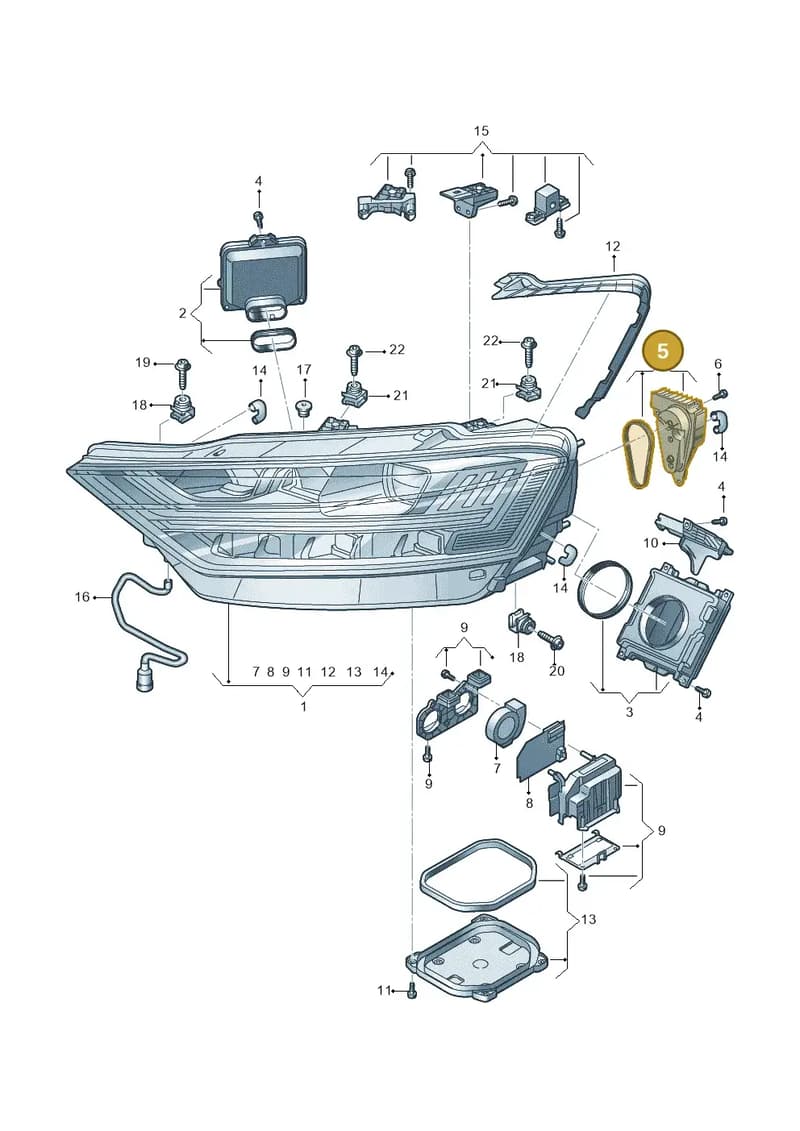 4N0998474A — Audi A8 (2017-2025) diagram 838941070, position 5