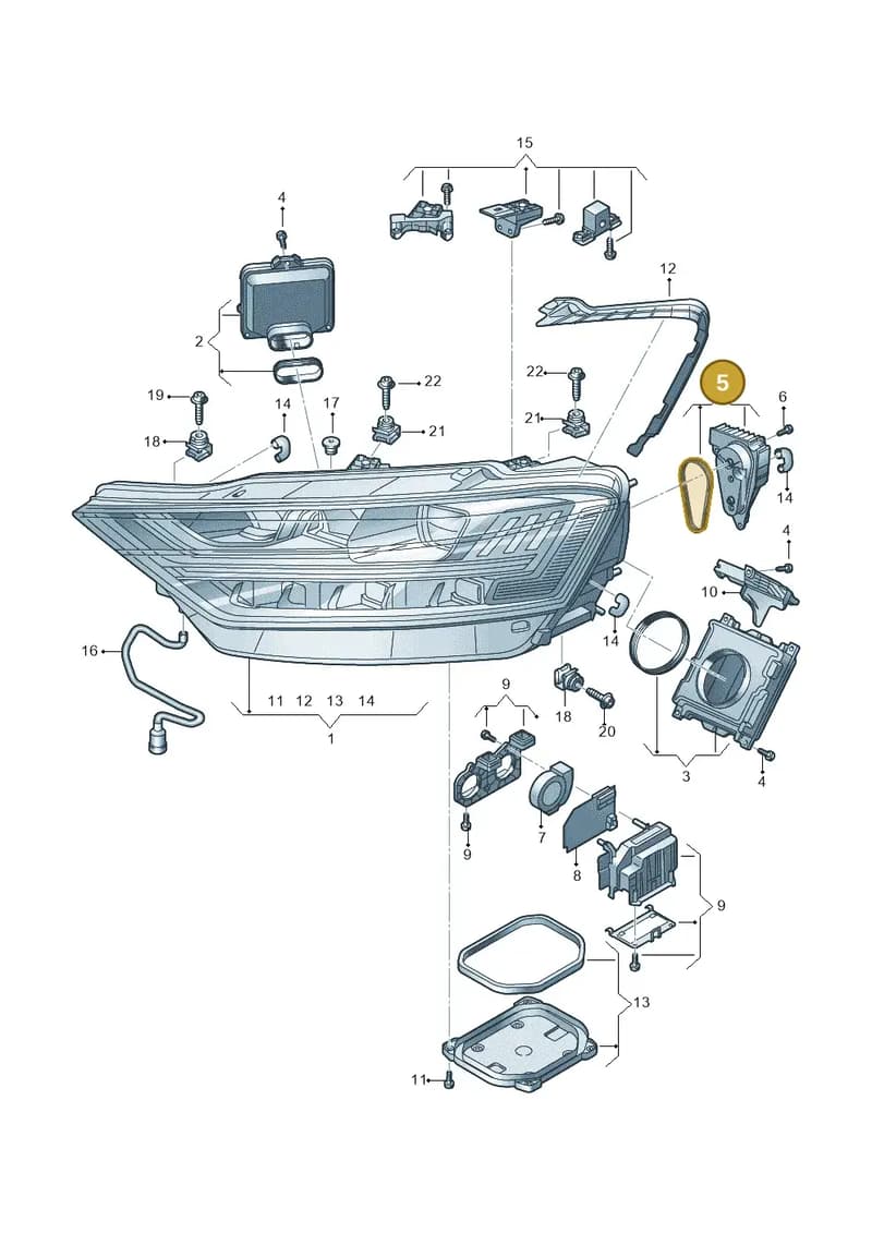 4N0998474A — Audi A8 (2017-2025) diagram 838941050, position 5