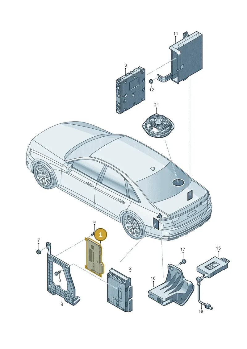 4N1035223A — Audi A8 (2017-2025) diagram 838035400, position 1