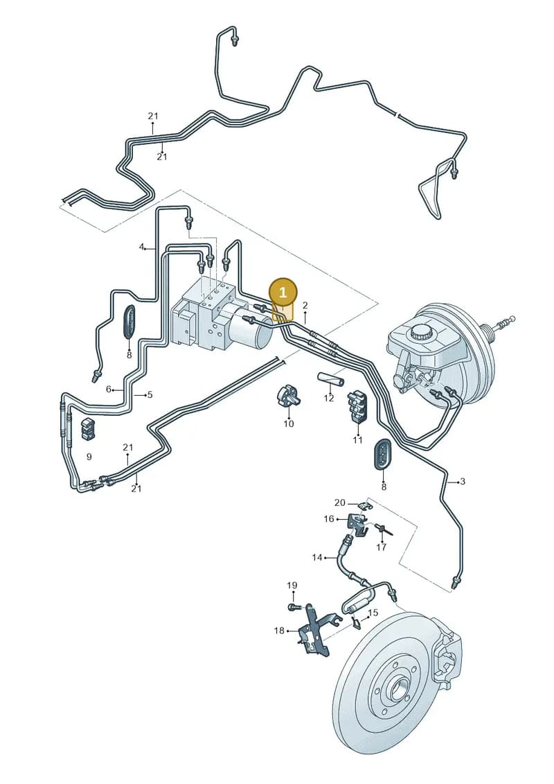 4N1614705P — Audi A8 (2017-2025) diagram 838611200, position 1